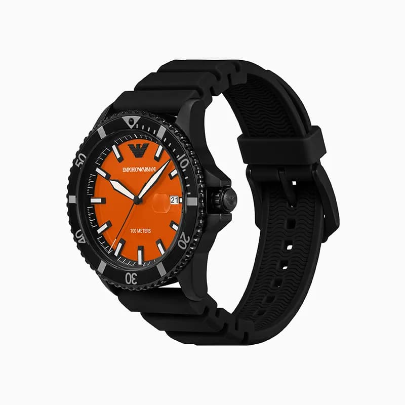 Emporio Armani Sea Explorer Orange Dial Men’s Watch | AR11684