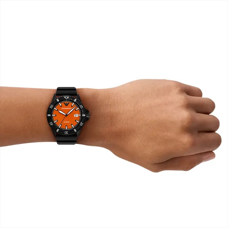 Emporio Armani Sea Explorer Orange Dial Men’s Watch | AR11684