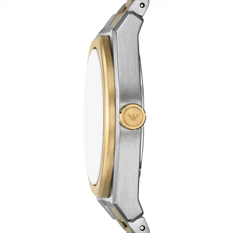 Emporio Armani Federico Black Dial Two-Tone Men's Watch | AR11715