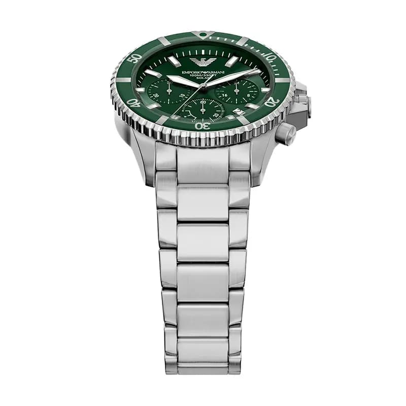 Emporio Armani World Explorer Chronograph Green Dial Men's Watch | AR11741
