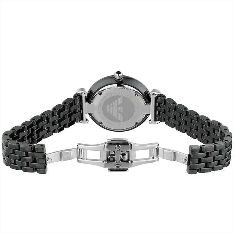 Emporio Armani Ceramica Black Dial Ladies Watch | AR1487