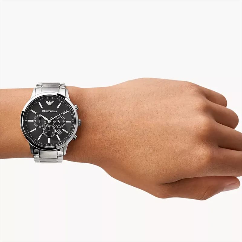 Emporio Armani Chronograph Black Dial Men's Watch | AR2460