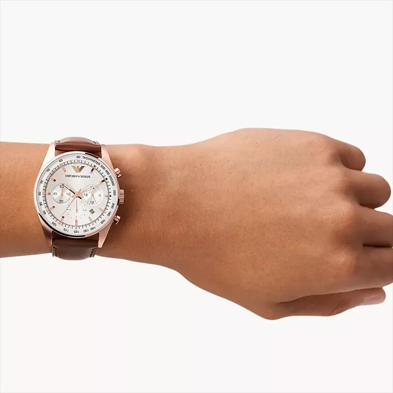 Emporio Armani Chronograph Silver Dial Men's Watch | AR5995