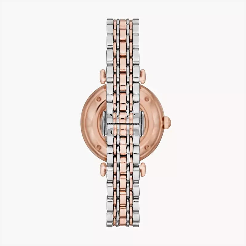 Emporio Armani Automatic Crystal Silver Dial Ladies Watch | AR60019