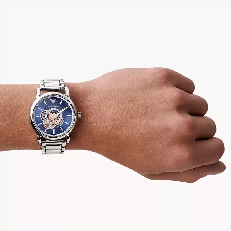 Emporio Armani Luigi Automatic Blue Dial Men's Watch | AR60036