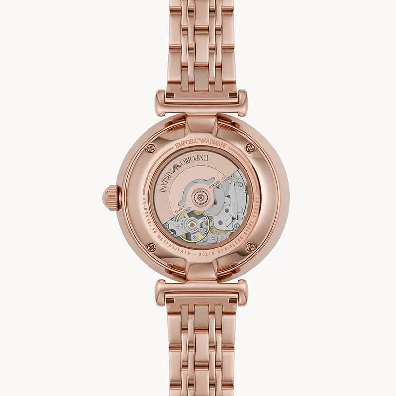 Emporio Armani Automatic Crystal Blue Dial Ladies Watch | AR60043