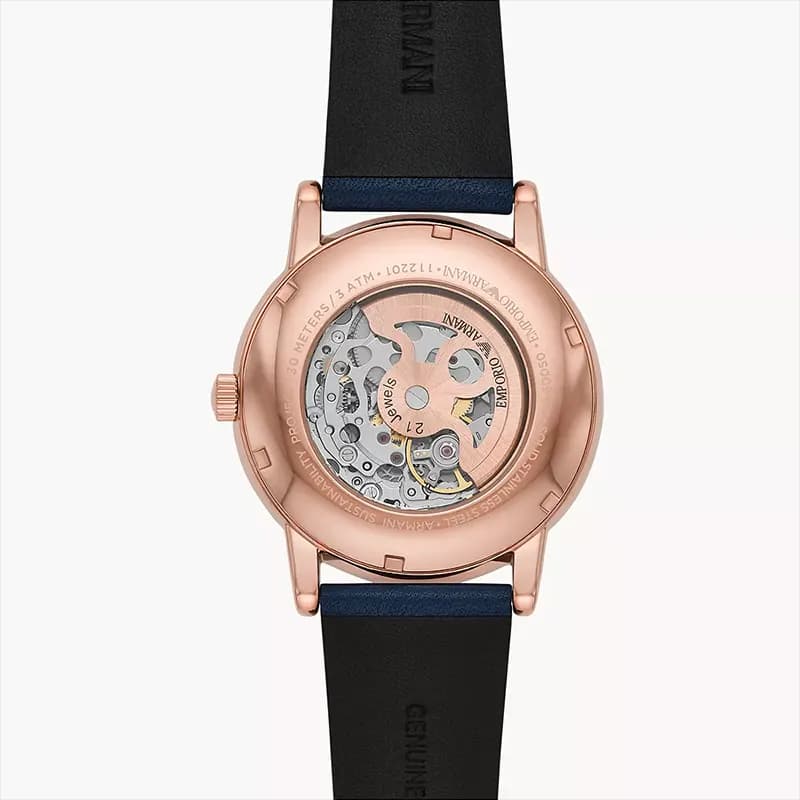 Emporio Armani Automatic Skeleton Blue  Dial Men's Watch | AR60050