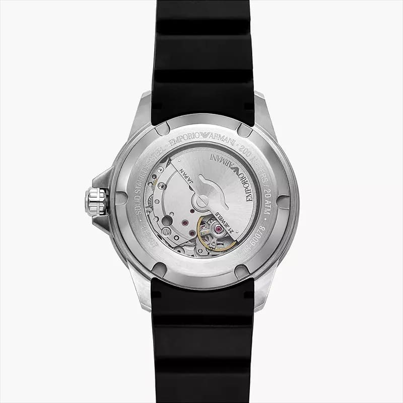 Emporio Armani Sea Explorer Automatic Black Dial Men's Watch | AR60078