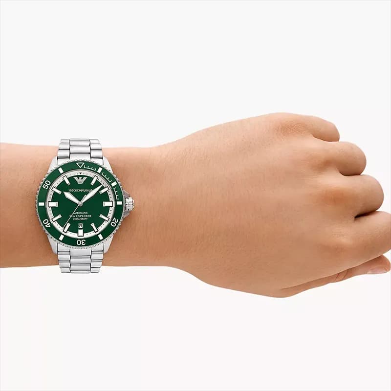 Emporio Armani Sea Explorer Automatic Green Dial Men's Watch | AR60080