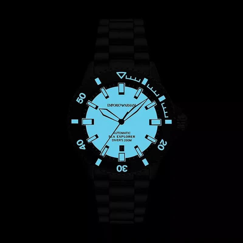 Emporio Armani Sea Explorer Blue Super-LumiNova® Dial Men's Watch | AR60084