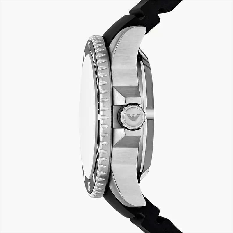 Emporio Armani Sea Explorer Automatic Black Silicone Men's Watch | AR60086