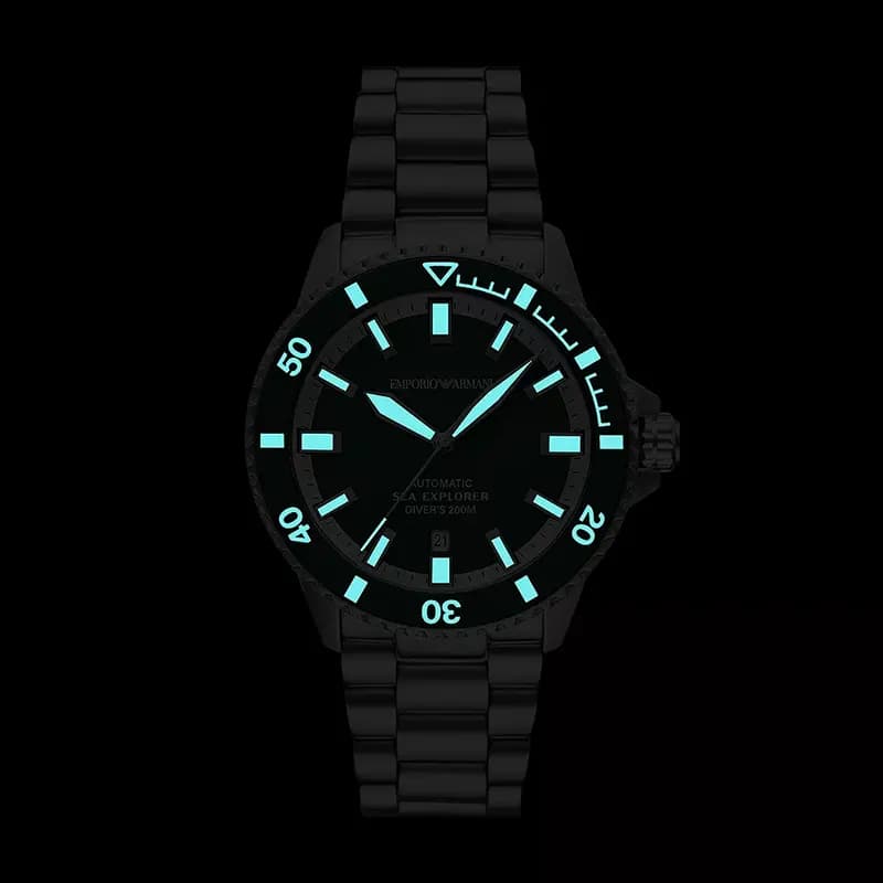 Emporio Armani Sea Explorer Automatic Green Dial Men's Watch | AR60088