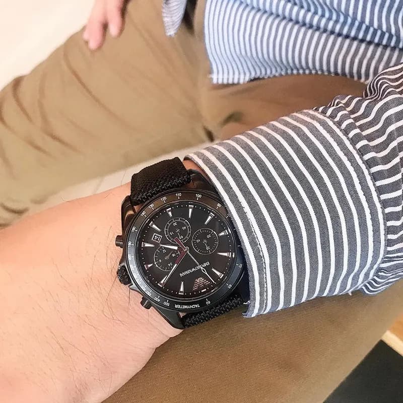 Emporio Armani Sigma Chronograph Black Dial Men's Watch | AR6131