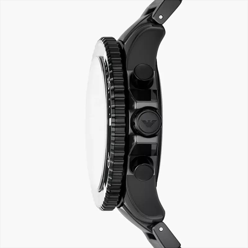 Emporio Armani World Explorer Chronograph Black Dial Men's Watch | AR70010