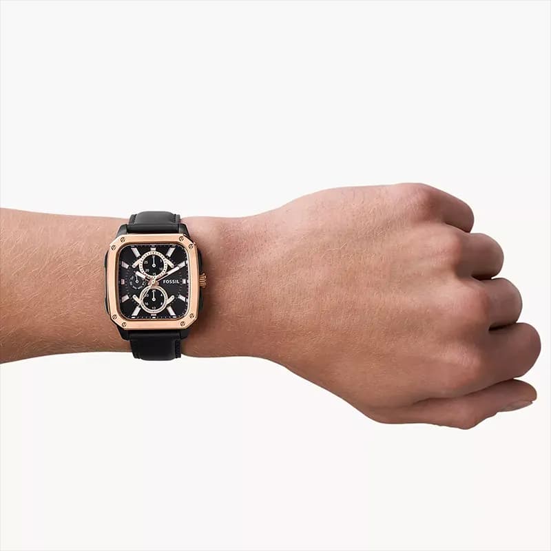 Fossil Inscription Multifunction Black Dial Men's Watch | BQ2654