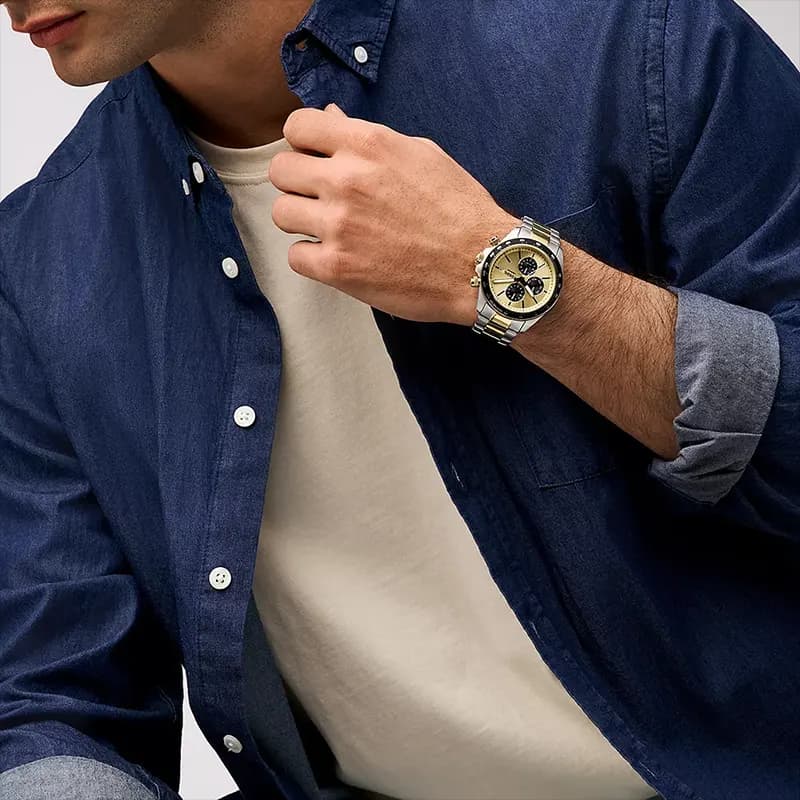Fossil Autocross Multifunction Two-Tone Men’s Watch | BQ2876