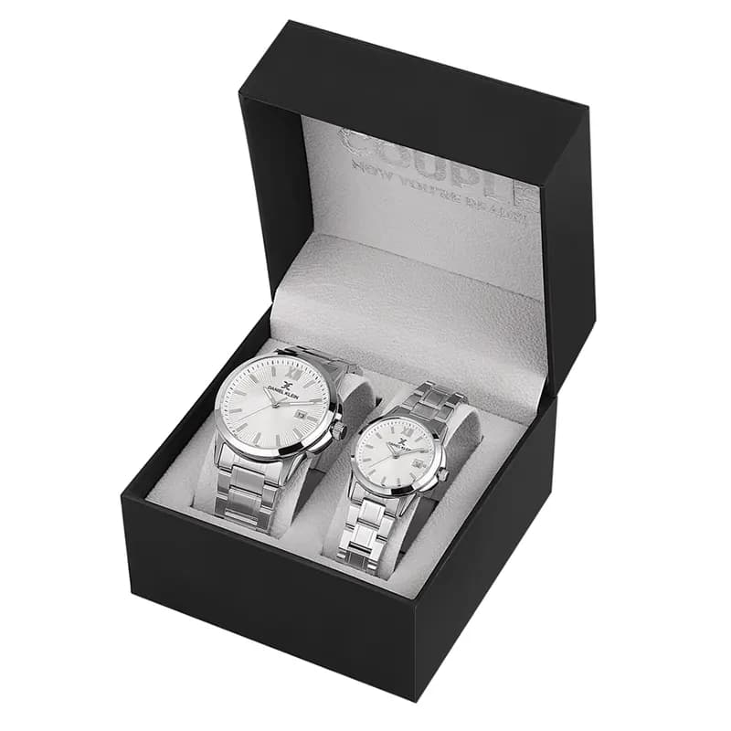 Daniel Klein Silver Dial Silver-tone Couple Set | DK.1.13839-1 secondary view