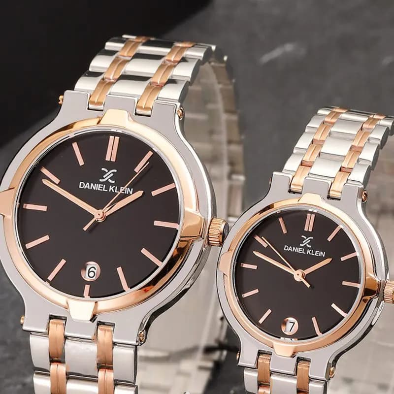 Daniel Klein Black Dial Two-tone Couple Set | DK.1.13908-5 secondary view