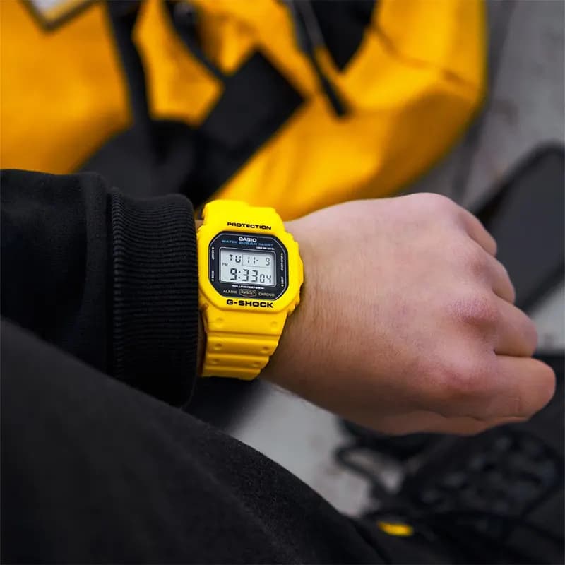 Casio G-Shock Digital Dial Yellow Men's Watch | DW-5600REC-9