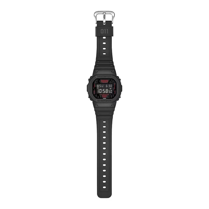 Casio G-Shock X Stranger Things Black Dial Men’s Watch | DW-5600STT-1