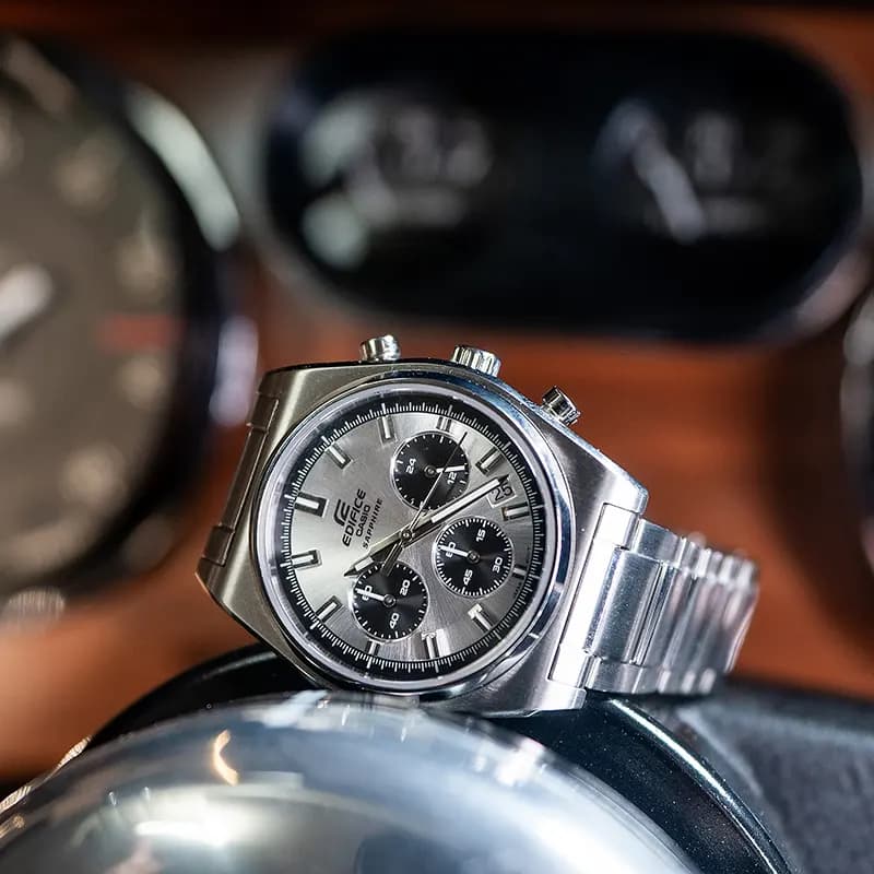 Casio Edifice Motorsports Chronograph Panda Dial Men's Watch | EFB-730D-7AV