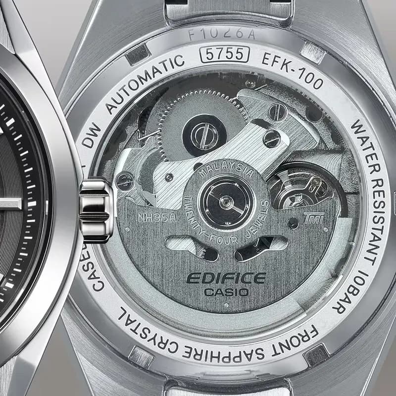 Casio Edifice Automatic Forged Carbon Black Dial Men's Watch | EFK-100CD-1A