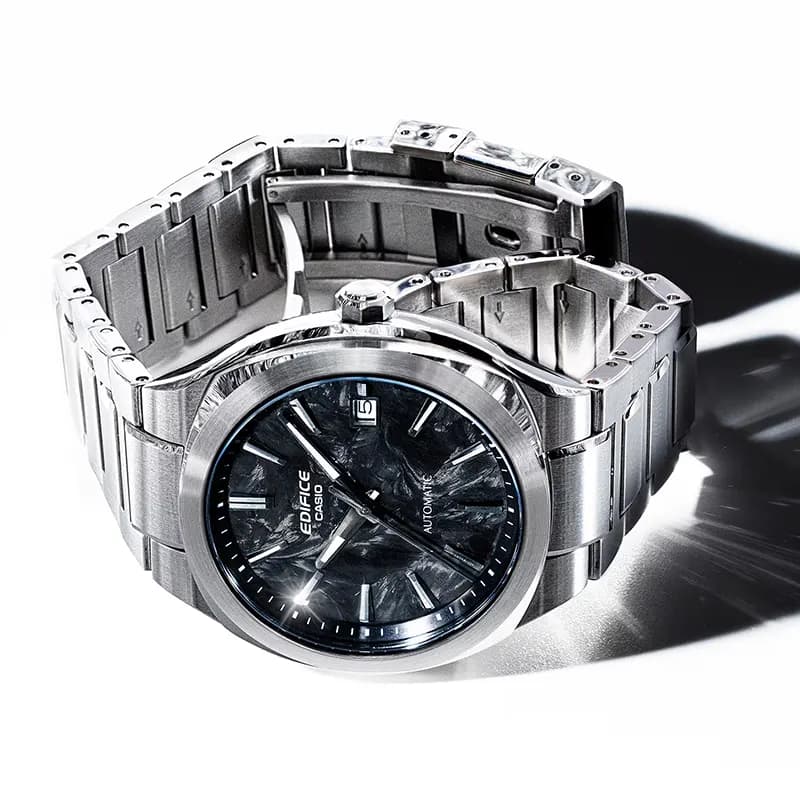 Casio Edifice Automatic Forged Carbon Black Dial Men's Watch | EFK-200CD-1A