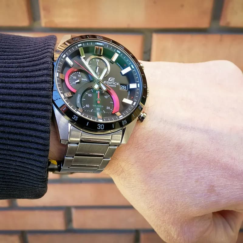 Casio Edifice Bold Designed Chronograph Black Dial Men’s Watch | EFR-571DB-1A1
