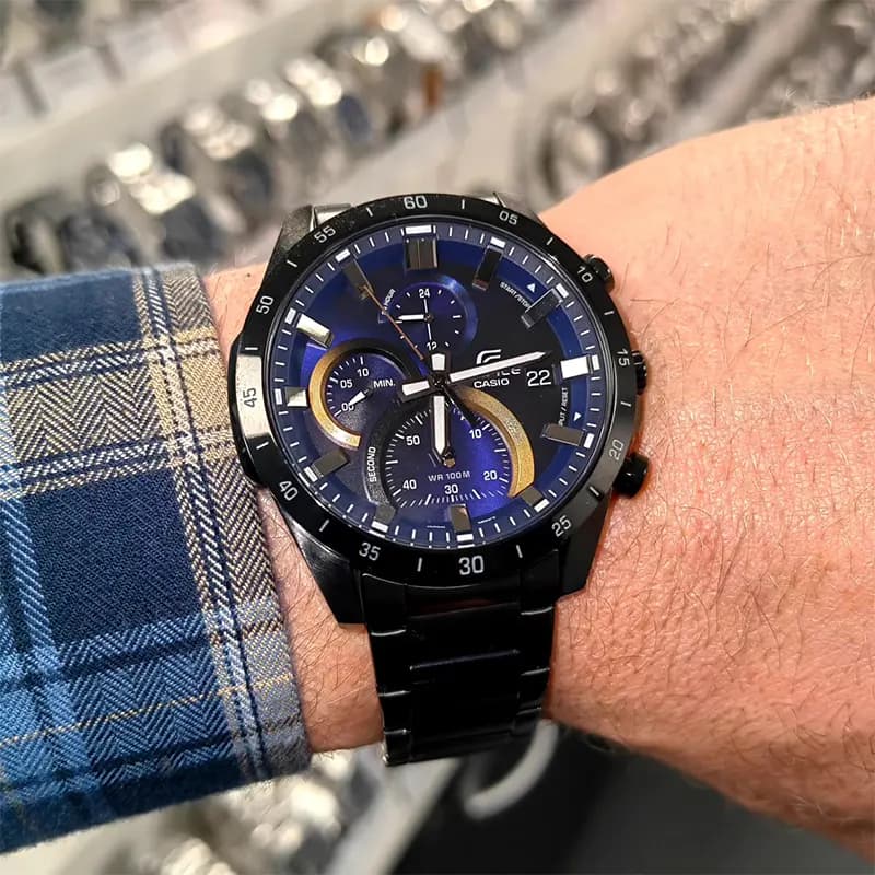 Casio Edifice Chronograph Dark Blue Dial Men’s Watch | EFR-571DC-2AV secondary view
