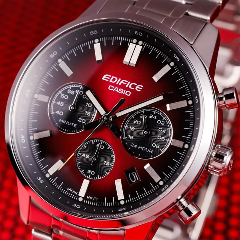 Casio Edifice Chronograph Gradated Burgundy Dial Men's Watch | EFR-575D-4A secondary view