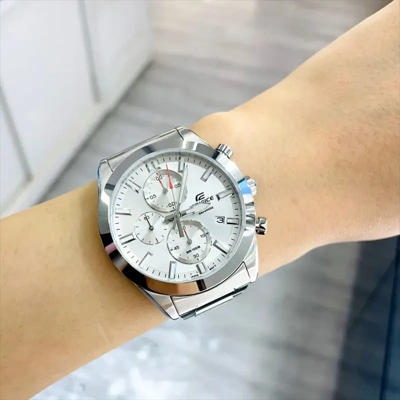 Casio Edifice Chronograph Silver Dial Men's Watch | EFR-710D-7AV