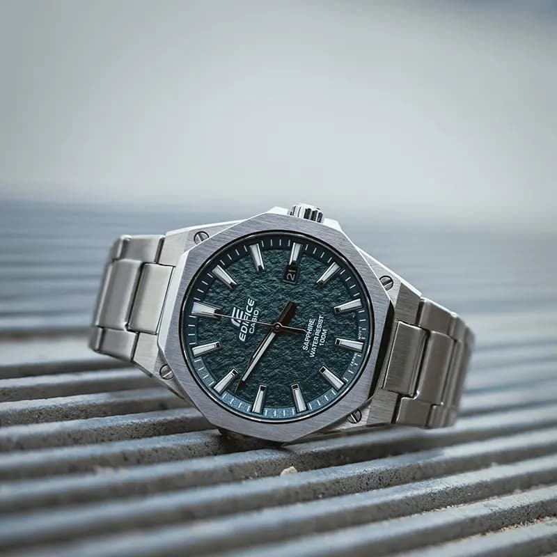 Casio Edifice EFR-S108DE-3AV Textured Green Dial Men's Watch
