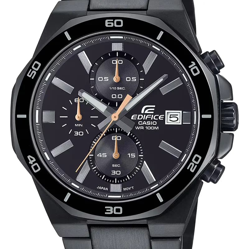 Casio Edifice Standard Chronograph Black Dial Men's Watch | EFV-640DC-1AV