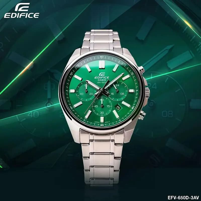 Casio Edifice EFV-650D-3AV Chronograph Green Dial Men's Watch