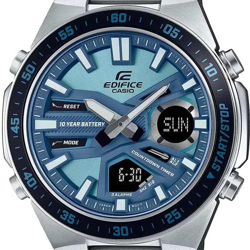 Casio Edifice Ice Blue Dial Men's Watch | EFV-C110D-2B