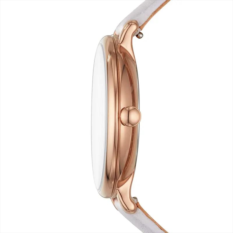 Fossil Jaqueline Mother of Pearl Dial Leather Strap Ladies Watch | ES4672