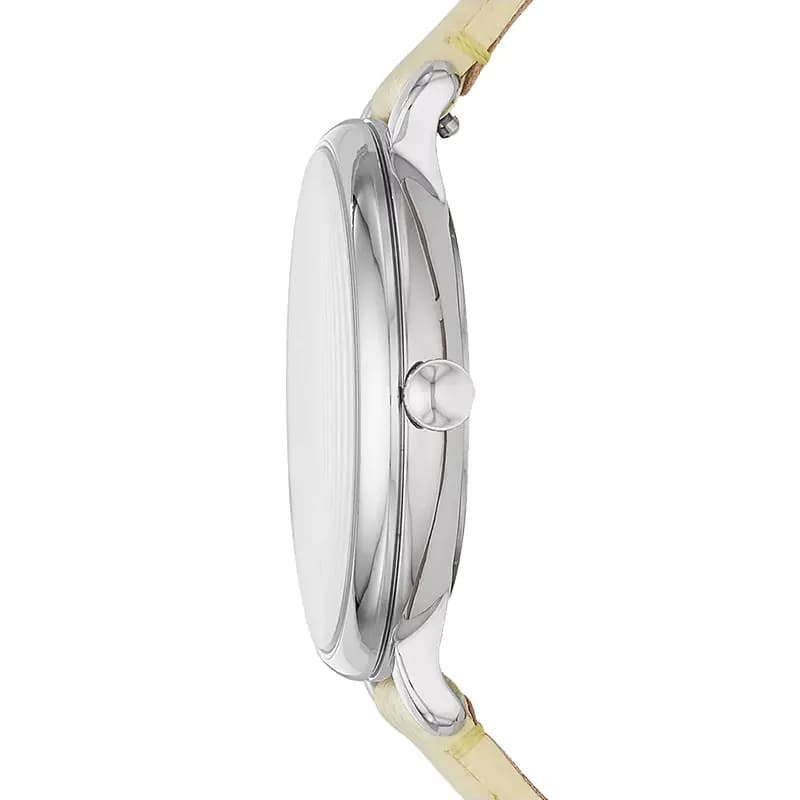 Fossil Jacqueline Floral Motif Dial Yellow Leather Ladies Watch | ES4812