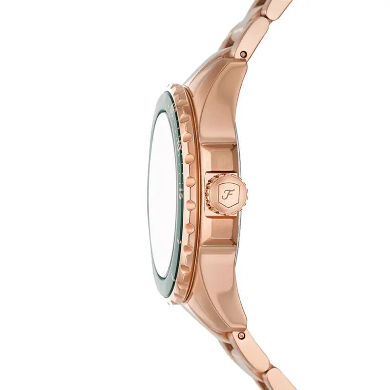 Fossil Blue Dive Green Dial Rose Gold-Tone Ladies Watch | ES5371 secondary view