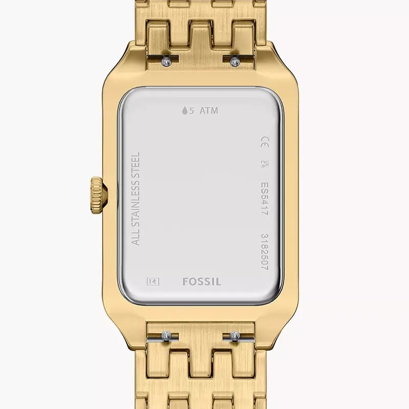 Fossil Raquel Black Mother of Pearl Dial Gold-Tone Ladies Watch | ES5417