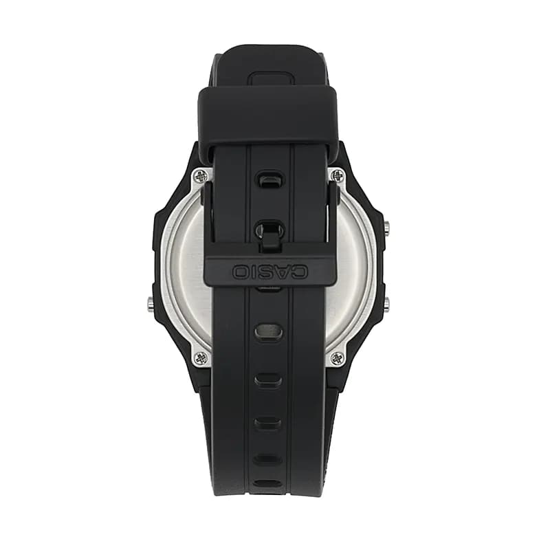 Casio F-105W-1A Classic Retro Black and Blue Digital Men's Watch