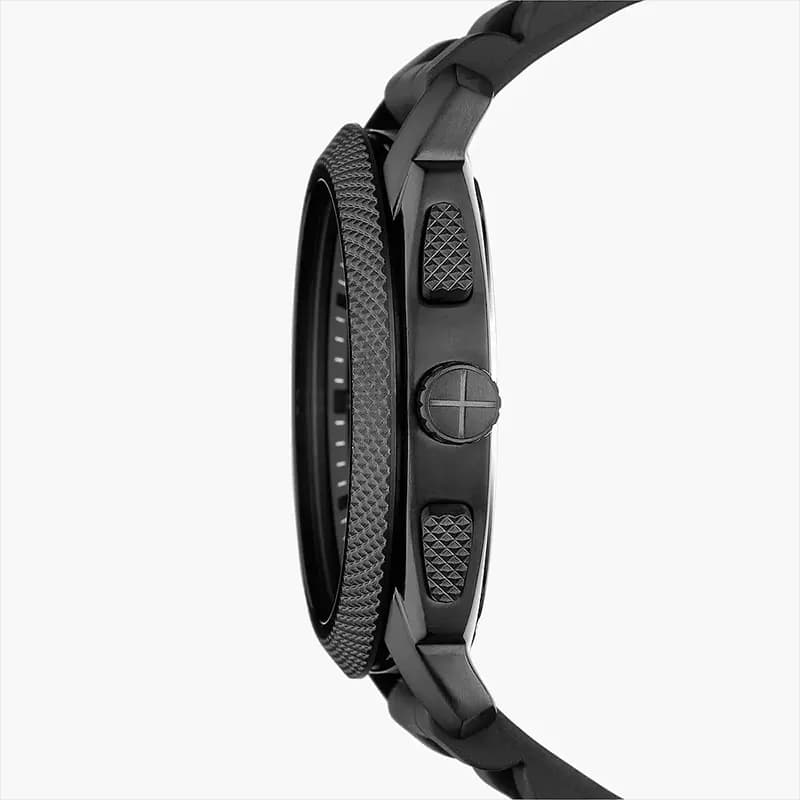 Fossil Machine Chronograph Black Silicone Men's Watch | FS4487