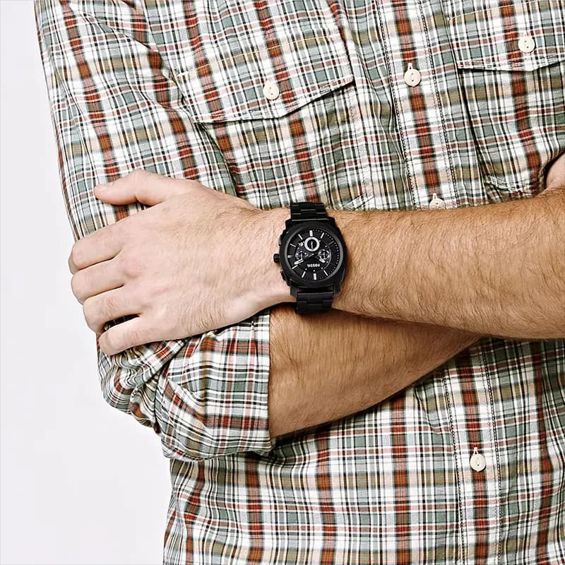 Fossil Machine Chronograph Black Dial Men's Watch | FS4552