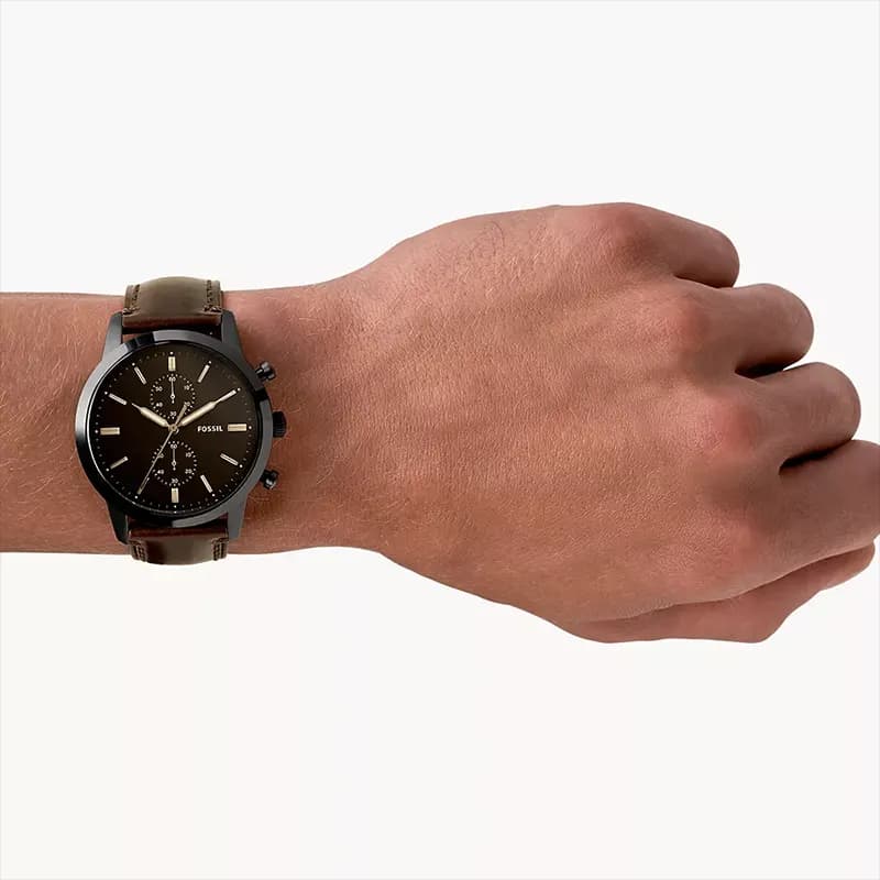 Fossil 44 Townsman Chronograph Brown Leather Men's Watch | FS5437