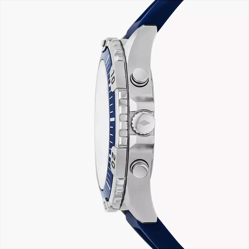 Fossil Garrett Chronograph Blue Silicone Men's Watch | FS5709