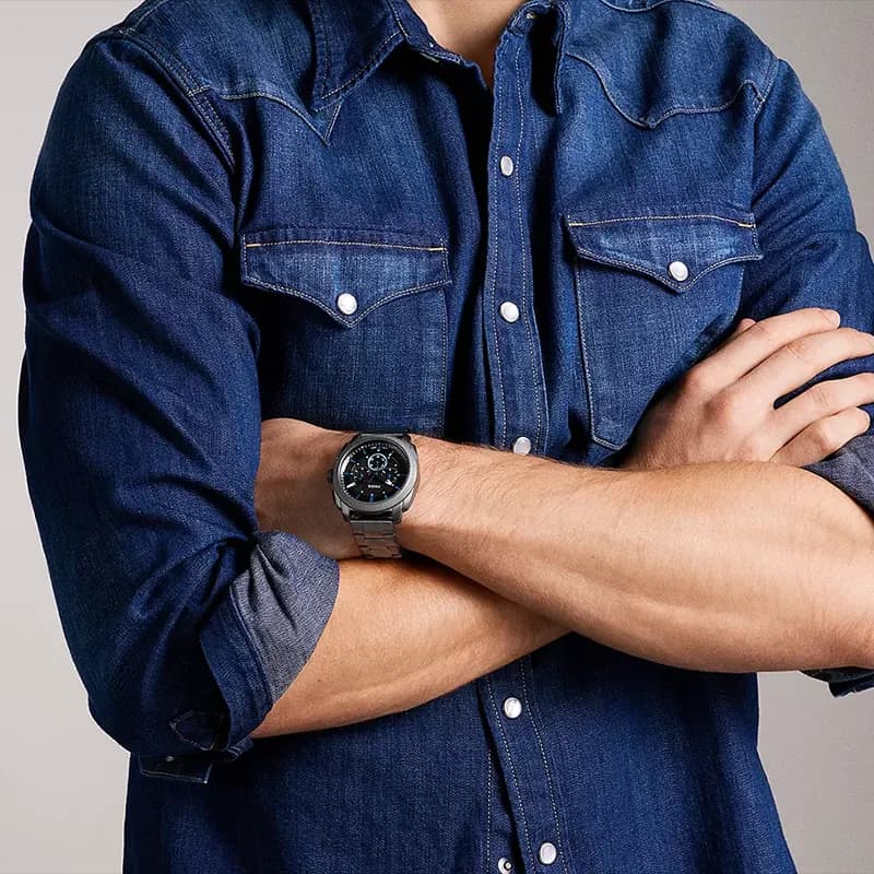 Fossil Machine Chronograph Smoke Stainless Steel Men's Watch | FS6098