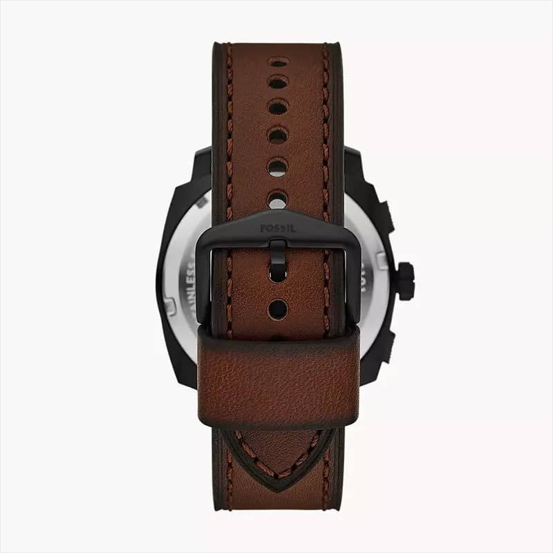 Fossil Machine Chronograph Brown Leather Men's Watch | FS6101