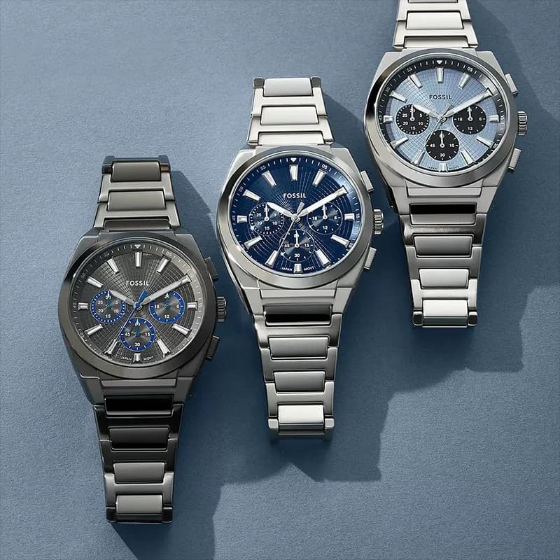Fossil Everett Chronograph Smoke Stainless Steel Men’s Watch | FS6107
