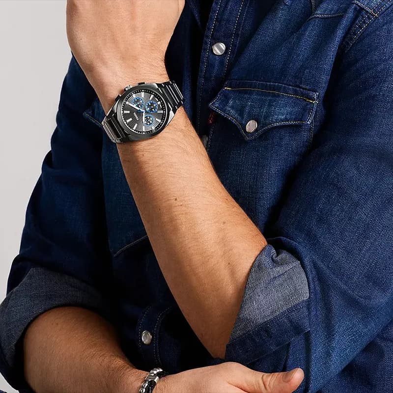 Fossil Everett Chronograph Smoke Stainless Steel Men’s Watch | FS6107