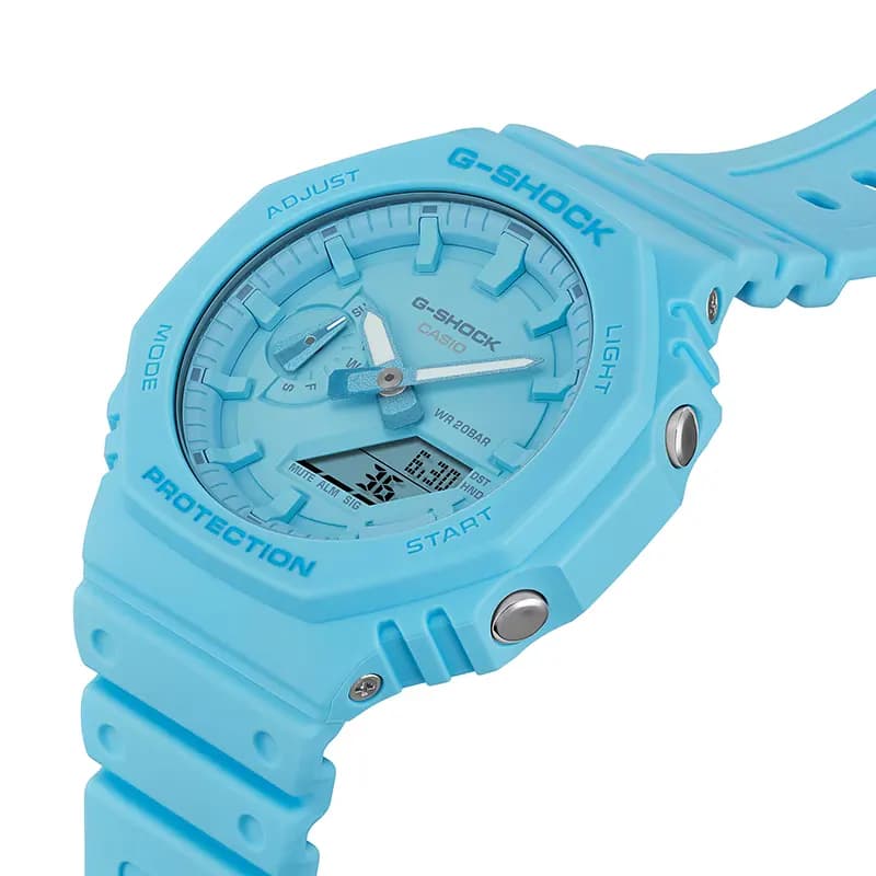 Casio G-Shock Carbon Core Guard Turquoise Blue Men's Watch | GA-2100-2A2