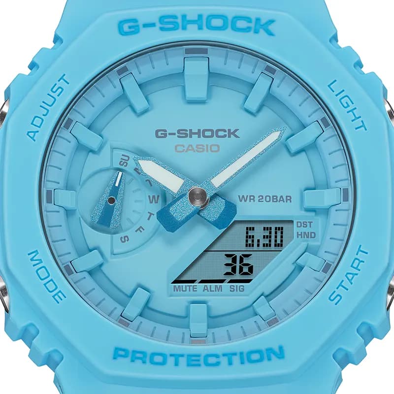 Casio G-Shock Carbon Core Guard Turquoise Blue Men's Watch | GA-2100-2A2
